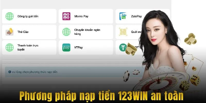 Hướng dẫn từng hình thức nạp tiền 123win nhanh gọn